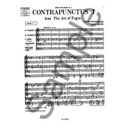 Bach Js King Art Of Fugue Contrapunctus 1 Brass Quintet Mfb005 Sc/Pts