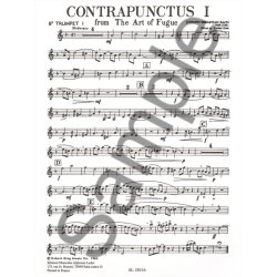 Bach Js King Art Of Fugue Contrapunctus 1 Brass Quintet Mfb005 Sc/Pts