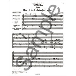 Anon.: Sonata from 'Die B&auml;nkels&auml;ngerlieder' (Quintet-Brass)