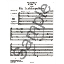 Anon.: Sonata from 'Die B&auml;nkels&auml;ngerlieder' (Quintet-Brass)