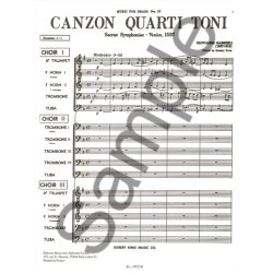 Giovanni Gabrieli: Canzon quarti Toni (Ensemble-Brass 8 or more)