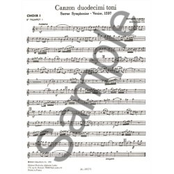 Giovanni Gabrieli: Canzon duodecimi toni, Sacred Symphony, for Eight-Part Brass Choir