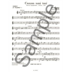 Giovanni Gabrieli: Canzon noni Toni (Ensemble-Brass 8 or more)