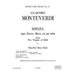 Monteverdi King Sonata Sopra Sancta Maria Brass Ensemble & Vces Sc/Pts