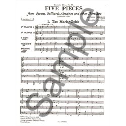 Anthony Holborne: 5 Pieces (Quintet-Brass)