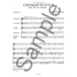 Bach Js King Art Of Fugue Contrapunctus 5 Brass Quintet Mfb095 Sc/Pts