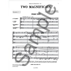 Johann Pachelbel: 2 Magnificats (Quartet-Brass)
