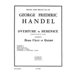 Georg Friedrich Handel: Overture from 'B&eacute;r&eacute;nice' (Quintet-Brass)