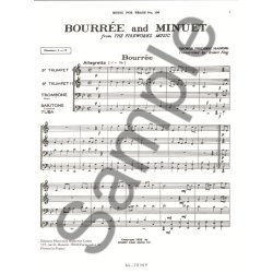 Georg Friedrich Handel: Bourr&eacute;e et Menuet 'Fireworks Music' (Quartet-Brass)