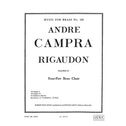 Andr&eacute; Campra: Rigaudon (Quartet-Brass)