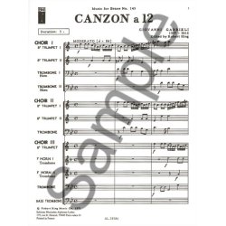 Giovanni Gabrieli: Canzon &agrave; 12 (Ensemble-Brass 8 or more)