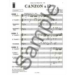 Giovanni Gabrieli: Canzon &agrave; 12 (Ensemble-Brass 8 or more)