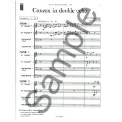 Giovanni Gabrieli: Canzon en double Echo (3 ensembles) (Ensemble-Brass 8 or more)