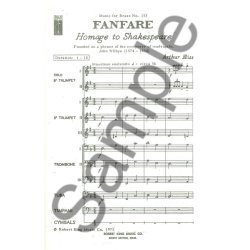 Arthur Bliss: Fanfare, Homage to Shakespeare (Ensemble-Brass 8 or more)