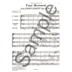 Ludwig van Beethoven: Final Movement from String Quartet Op.18, No.2 in G major (Quartet-Brass)