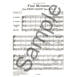 Ludwig van Beethoven: Final Movement from String Quartet Op.18, No.2 in G major (Quartet-Brass)