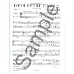 Glinka King 4 Short Fugues Mfb306 Trumpet Trombone Horn Book