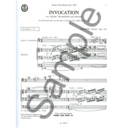 Gardner Read: Invocation (Trombone & Organ)