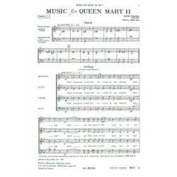 Purcell Music For Queen Mary 2 Brass Quartet & Choir Vocal Score