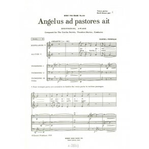 Pinkham Daniel Angelus Ad Pastores Ait Mfb614v Vocal Score
