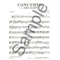 Georg Philipp Telemann: Concerto, transcribed for Horn Quartet, Trumpet Quartet or Clarinet Quartet, by Robert King