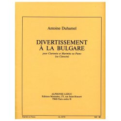 Antoine Duhamel: Divertissement &agrave; la Bulgare (Clarinet & Percussion)