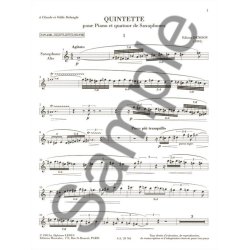 Edison Denisov: Quintette (Saxophones 4)