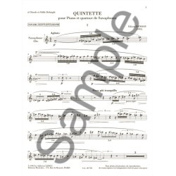 Edison Denisov: Quintette (Saxophones 4)