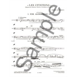 Henri Dutilleux: Les Citations, Diptyque (Quartet-Mixed)