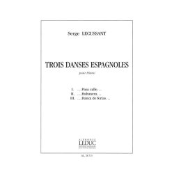 Serge Lecussant: 3 Danses espagnoles (Piano solo)