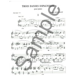 Serge Lecussant: 3 Danses espagnoles (Piano solo)
