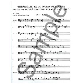 Marcel Dupré: Thèmes libres et Sujets de Fugues Vol.2: Sujets de Fugues (Organ)