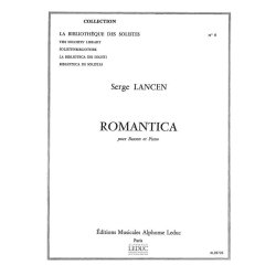 Lancen Romantica Lm006 Bassoon & Piano Book