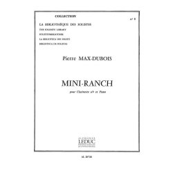 Dubois Pierre M Mini Ranch Lm008 Clarinet In B Flat & Piano Book