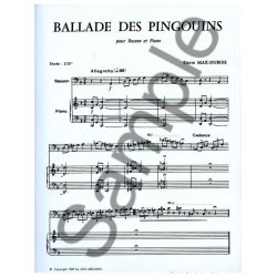 Dubois Pierre M Ballade Des Pingouins Lm010 Bassoon & Piano Book