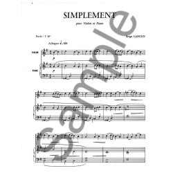 Lancen Simplement Lm015 Violin & Piano Book