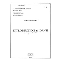Devevey Introduction Et Danse Lm018 Alto Saxophone & Piano Book