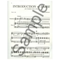 Devevey Introduction Et Danse Lm018 Alto Saxophone & Piano Book