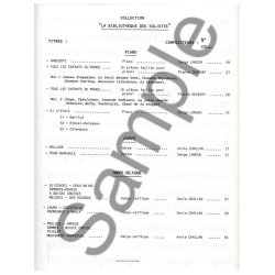 Lancen Berceuse Pour Bebe Hippopotame Lm023 Double Bass & Piano Book