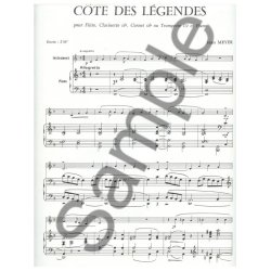 Meyer Cote Des Legendes Lm039 Flute Clarinet Or Trumpet Piano Book
