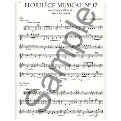 Berthomieu Florilege Musical No.12 Lm052 Trumpet Solo Book