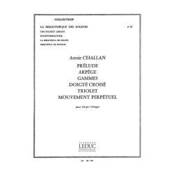 Challan Prelude Arpege Gammes Doigte Croise Triolet Lm056 Harp Book