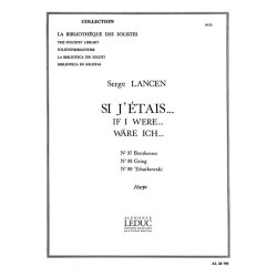 Lancen Si J'etais 37 Beethoven 38 Grieg 39 Tchaikowski Lm075 Harp Book