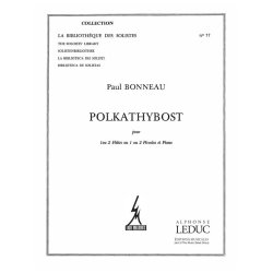 Bonneau Polkathybost 1 Or 2 Flutes &amp; Piano Lm077 Book