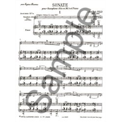 Jindrich Feld: Sonate for alto Saxophone (Saxophone-Alto & Piano)