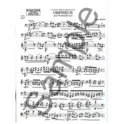 Bozza Eugene Orpheus Cello Solo Book