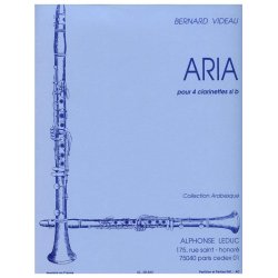Videau Carboulet Aria Arabesque 4 Clarinets Score/Parts