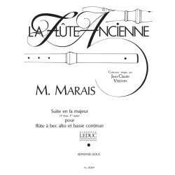 Marais Veilhan Suite In F Major Treble Recorder & Basso Continuo Bk