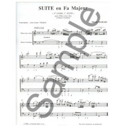 Marais Veilhan Suite In F Major Treble Recorder & Basso Continuo Bk