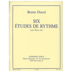 Bruno Ducol: 6 Etudes de Rythme (Piano solo)